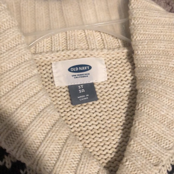 Old Navy Toddler Boy Ivory Cardigan Sweater Size 3T - Picture 5 of 5